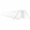 vidaXL Estufa com estrutura de a&ccedil;o 36 m&sup2; 18x2x2 m branco
