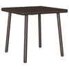 vidaXL Mesa de centro de jardim retangular 40x40x37cm vime PE castanho