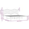 vidaXL Estrutura de cama com cabeceira 183x213 cm metal branco