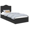 vidaXL Cama com Armazenamento Preto 100 x 200 cm Derivados de Madeira