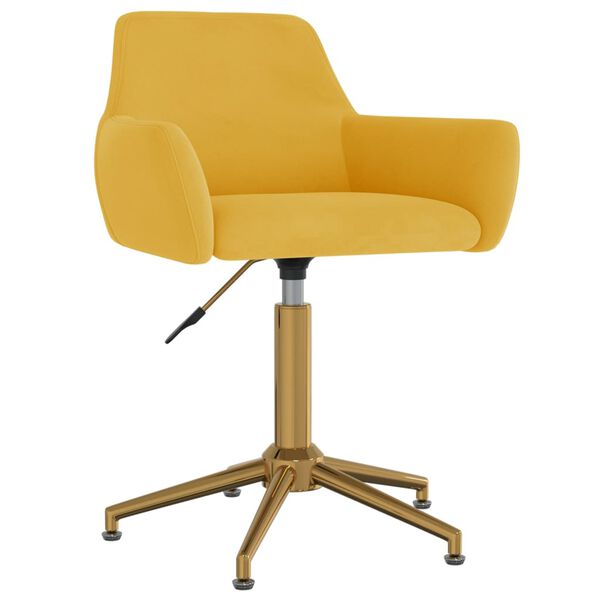 vidaXL Cadeiras de jantar girat&oacute;rias 6 pcs veludo amarelo