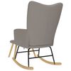 vidaXL Cadeira de baloiço com apoio de pés tecido cinzento-acastanhado