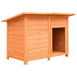 vidaXL Casota para c&atilde;o pinho e abeto maci&ccedil;os 120x77x86 cm