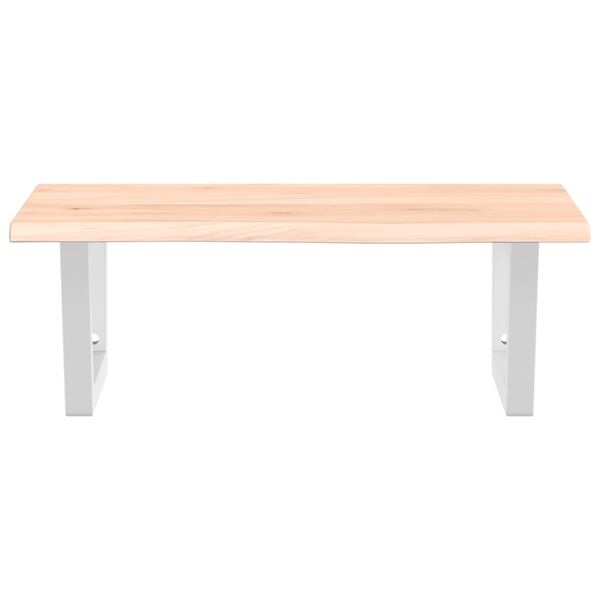 vidaXL Prateleira de parede p/ lavat&oacute;rio a&ccedil;o/madeira carvalho maci&ccedil;a