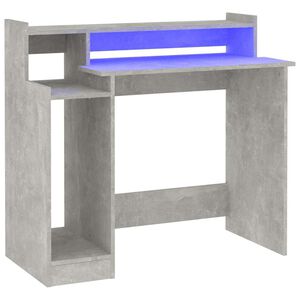 vidaXL Secret&aacute;ria c/ LED 97x45x90cm derivados madeira cinzento cimento