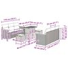 vidaXL Conjunto de Sof&aacute; de Jardim 9 pcs Bege vime PE