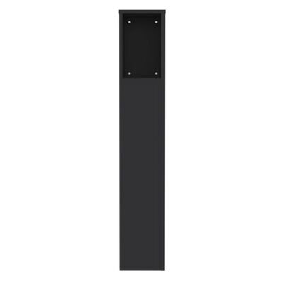vidaXL Armário de cabeceira 100x18,5x104,5 cm preto