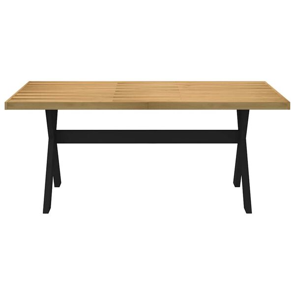 vidaXL Mesa de jantar NOAIN Pernas em forma X 180x90x75cm pinho maci&ccedil;o