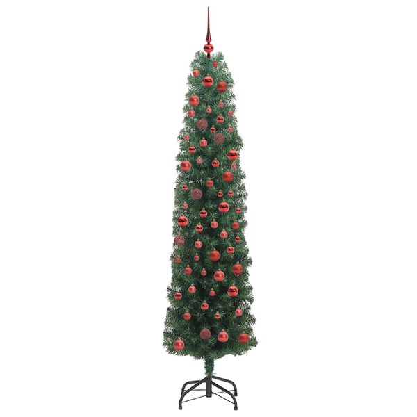 vidaXL &Aacute;rvore de Natal Artificial Verde 180 cm PVC e A&ccedil;o e Pl&aacute;stico