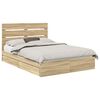 vidaXL Cama com Armazenamento com gaveta Carvalho Sonoma 140 x 190 cm