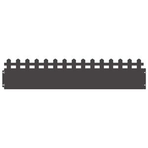 vidaXL Delimitadores de relvado 10 unid. 103 x 0,05 x 22 cm A&ccedil;o Preto