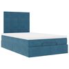 vidaXL Estrutura cama otomana colch&otilde;es 120x200cm veludo azul escuro