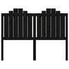 vidaXL Cabeceira de cama 146x4x110 cm pinho maci&ccedil;o preto