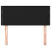 vidaXL Cabeceira de cama tecido 100x5x78/88 cm preto