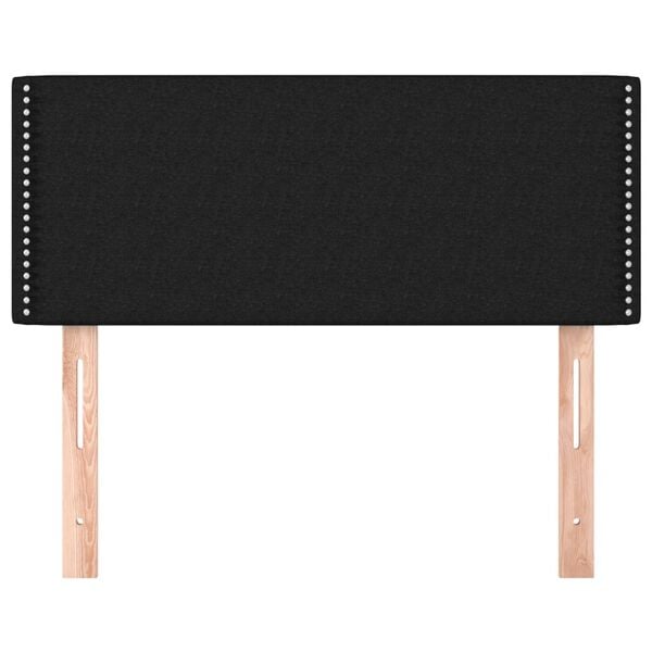vidaXL Cabeceira de cama tecido 100x5x78/88 cm preto