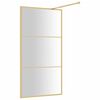 vidaXL Divis&oacute;ria de chuveiro 115x195 cm vidro transparente ESG dourado