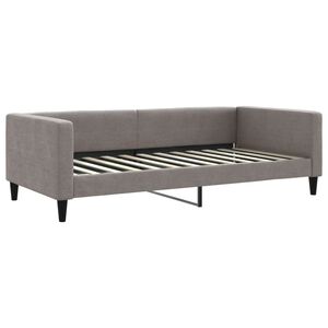 vidaXL Sof&aacute;-cama 100x200 cm tecido cinzento-acastanhado