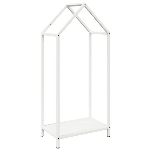 vidaXL Suporte para lenha 40x25x90 cm a&ccedil;o laminado a frio branco