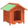 vidaXL Casota para c&atilde;es 65x65x61,5 cm pinho maci&ccedil;o castanho