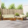 vidaXL Conjunto de Sof&aacute;s para Exterior 6 pcs Natural e Creme