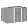 vidaXL Abrigo de jardim metal cinzento 257x205x178 cm
