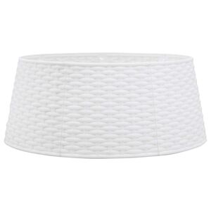 vidaXL Saia para &aacute;rvore de Natal &Oslash;56x23 cm pl&aacute;stico branco