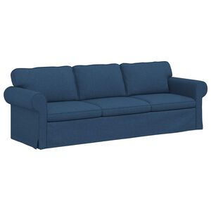 vidaXL Sof&aacute; Azul 245 x 82 x 80 cm tecido