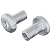 vidaXL Parafuso de Trava Liso 2 unid. Prateado M6 x 12 mm A&ccedil;o