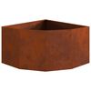 vidaXL Vaso de Canto Ferro Enferrujado 60 x 60 x 35 cm A&ccedil;o corten
