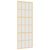 vidaXL Porta deslizante 76x205 cm vidro ESG fosco/alum&iacute;nio dourado
