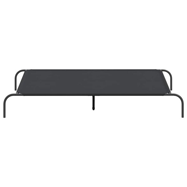 vidaXL Cama para c&atilde;es elevada 150x90x20cm tecido oxford e a&ccedil;o preto