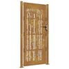 vidaXL Port&atilde;o de jardim 100x200 cm A&ccedil;o Corten Design Bambu