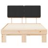 vidaXL Estrutura de Cama com Cabeceira Estofada Preto 120 x 200 cm