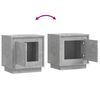 vidaXL Mesas cabeceira 2pcs 44x35x45cm derivados madeira cinza cimento