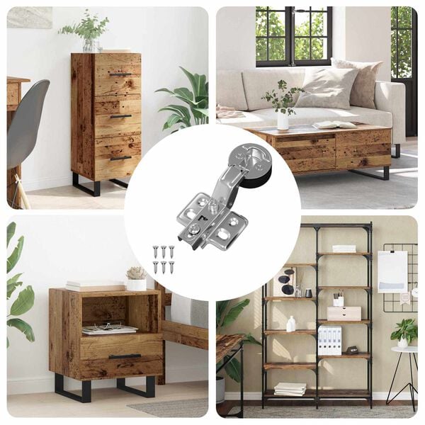 vidaXL Dobradi&ccedil;a 12 pcs Prateado 0 Ferro