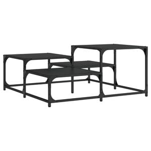 vidaXL Mesa de centro 87,5x87,5x40 cm derivados de madeira preto