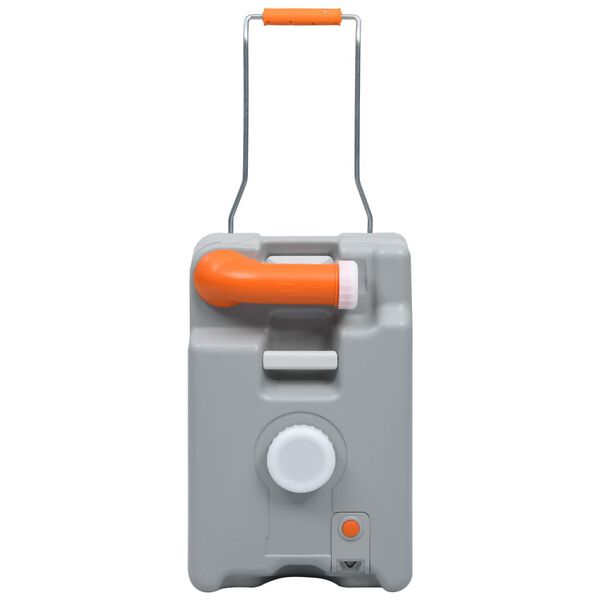 vidaXL Tanque de &aacute;gua com rodas para campismo 25 L cinzento