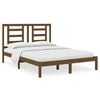 vidaXL Estrutura de cama 140x200 cm pinho maci&ccedil;o castanho-mel