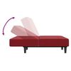 vidaXL Sof&aacute;-cama de 2 lugares veludo vermelho tinto
