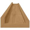 vidaXL Prateleira de Parede 2 pcs Castanho 100 x 9 x 3 cm