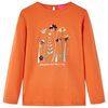 T-shirt de manga comprida para crian&ccedil;a laranja-queimado 116