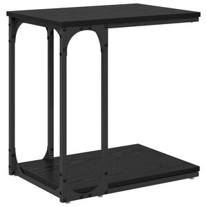 vidaXL Mesa Lateral Carvalho Preto 50 x 35 x 52 cm Madeira processada