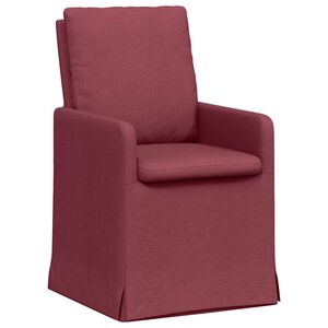 vidaXL Cadeiras de Jantar 2 pcs vermelho tinto 57 x 67 x 98 cm tecido