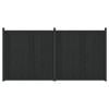 vidaXL Painel de Cerca 2 unid. 355 x 186,5 cm WPC e Alum&iacute;nio Preto