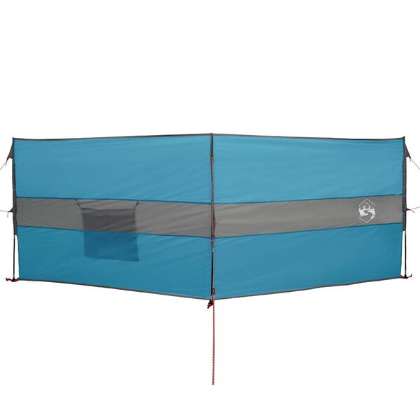 vidaXL Corta-vento de campismo 344x120 cm impermeável azul