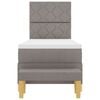 vidaXL Cama Box com colch&atilde;o Cinzento-acastanhado 80 x 200 cm tecido