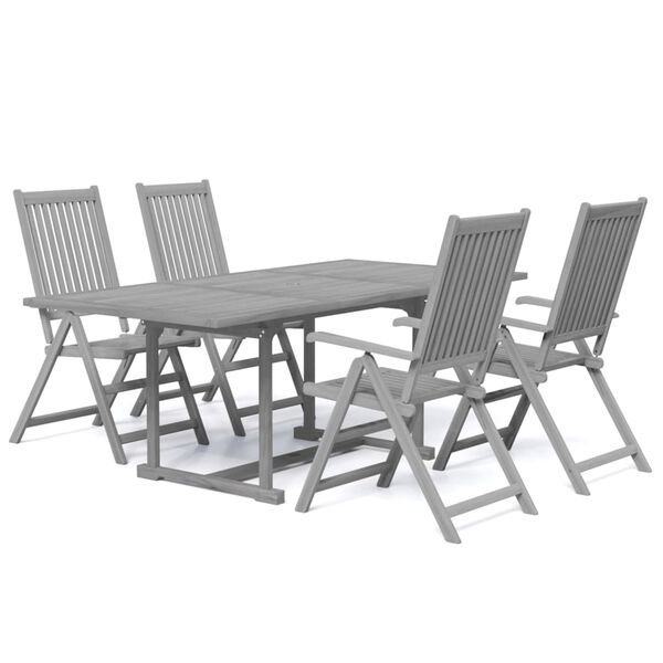 vidaXL 5 pcs conjunto de jantar jardim madeira ac&aacute;cia maci&ccedil;a