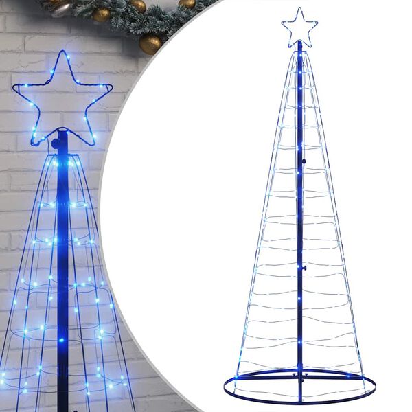 vidaXL LED &Aacute;rvore de Natal 200 LEDs Azul 180 cm
