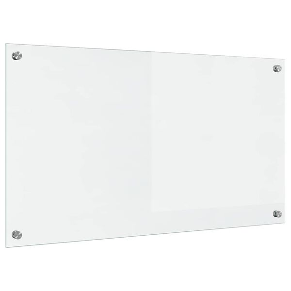 vidaXL Prote&ccedil;&atilde;o de Cozinha Transparente 90 x 50 cm vidro temperado