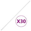 vidaXL Calhas para cabos 20x10 mm 30 m PVC